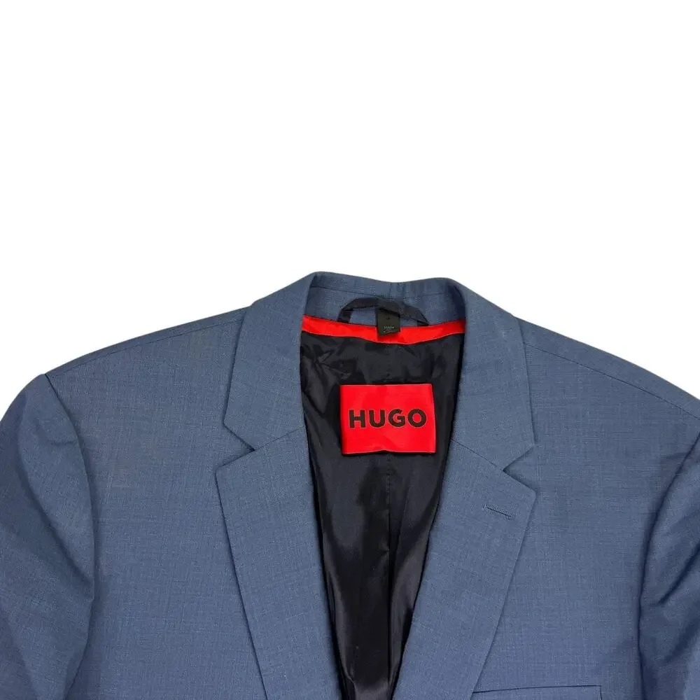 Hugo Boss Mens Arti Wool Extra Slim Fit Suit Jacket Blue 36R